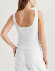 Women's Cotton Pointelle Rib Tank