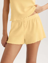 Women's Cotton Pointelle Rib Sleep Short