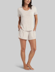 Women's Second Skin Sleep Pocket Tee & Short Set