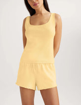 Women's Cotton Pointelle Rib Tank