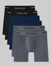 Second Skin Luxe Rib Mid-Length Boxer Brief 6" (6-Pack)