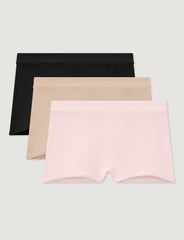 Women's Second Skin Luxe Rib Boyshort (3-Pack)