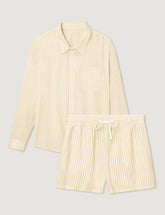 Women's Woven Button Down Shirt & Short Set
