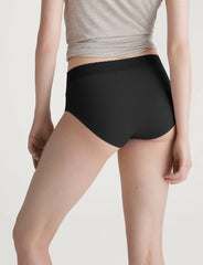Women's Second Skin High-Rise Brief, Lace Waist (3-Pack)