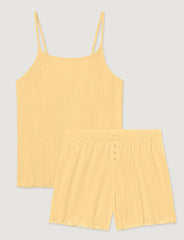 Women's Cotton Pointelle Rib Cami & Short Set