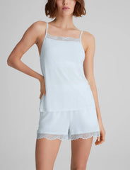 Women's Second Skin Luxe Rib Lace Cami & Short Set