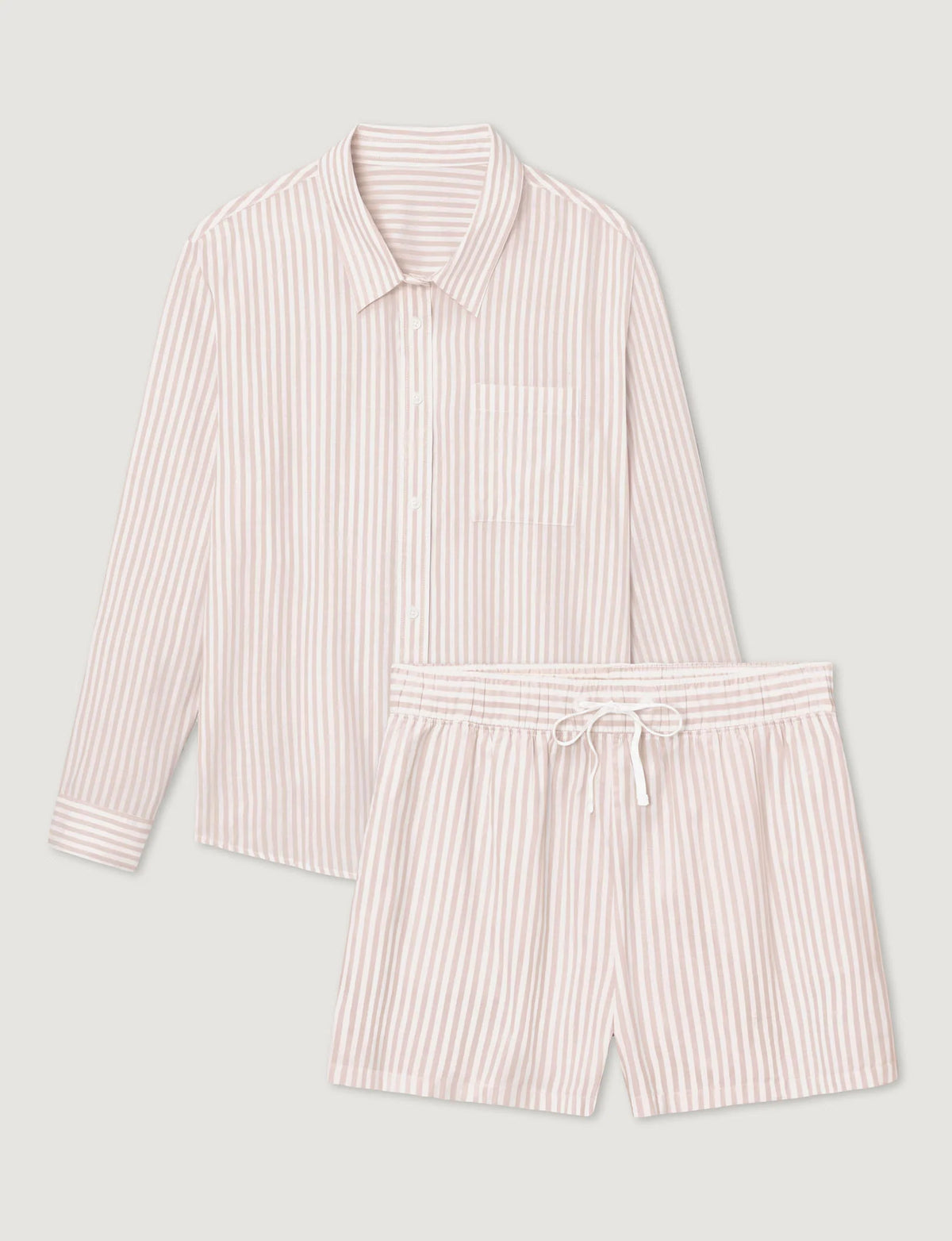 Women's Woven Button Down Shirt & Short Set