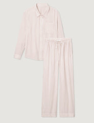 Women's Woven Button Down Shirt & Pant Set