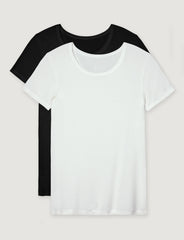 Women's Micro Rib Cap Sleeve Tee (2-Pack)