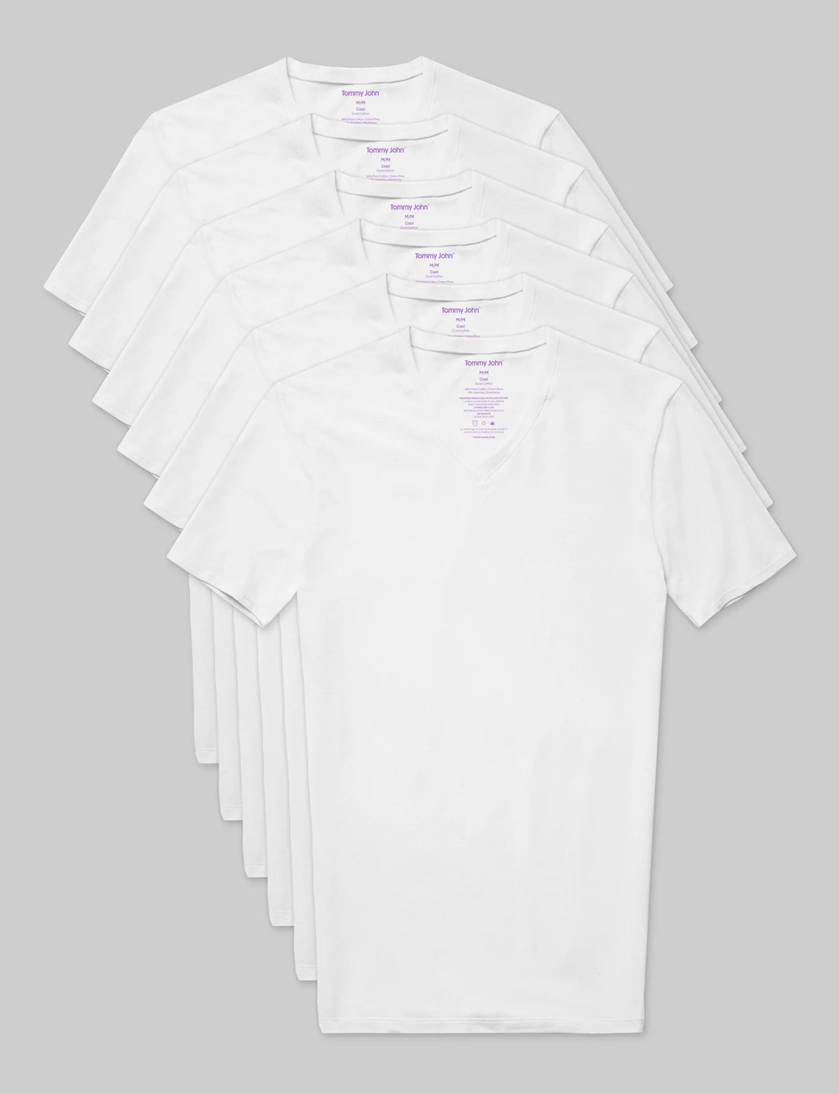 Cool Cotton High V-Neck Stay-Tucked Undershirt (6-Pack)