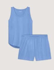 Women's Second Skin Luxe Rib Sleep Tank & Short Set