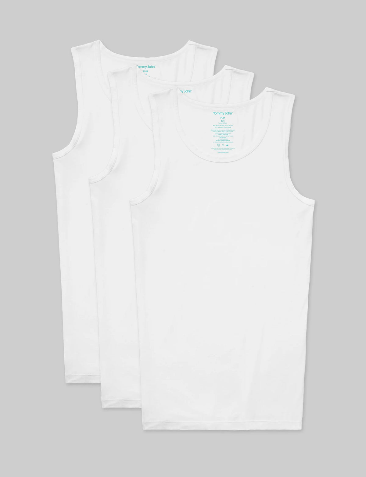 Second Skin Tank Stay-Tucked Undershirt (3-Pack)