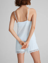 Women's Second Skin Luxe Rib Lace Cami & Short Set