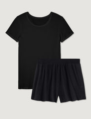 Women's Micro Rib Tee & Short Set