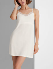 Women's Second Skin Luxe Rib Lace Chemise