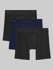 Second Skin Luxe Rib Mid-Length Boxer Brief 6" (3-Pack)