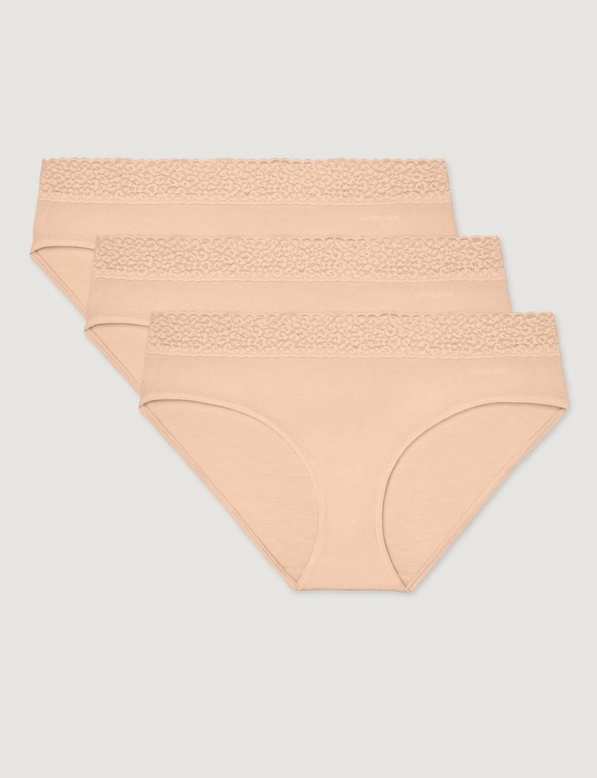 Women's Second Skin Brief, Lace Waist (3-Pack)