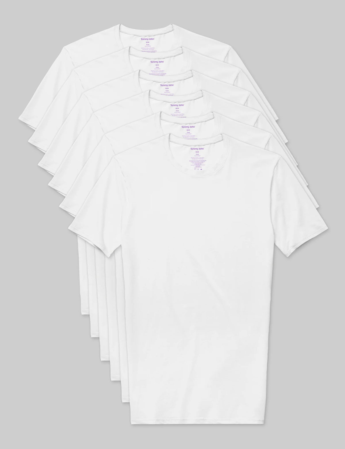 Cool Cotton Crew Neck Stay-Tucked Undershirt (6-Pack)