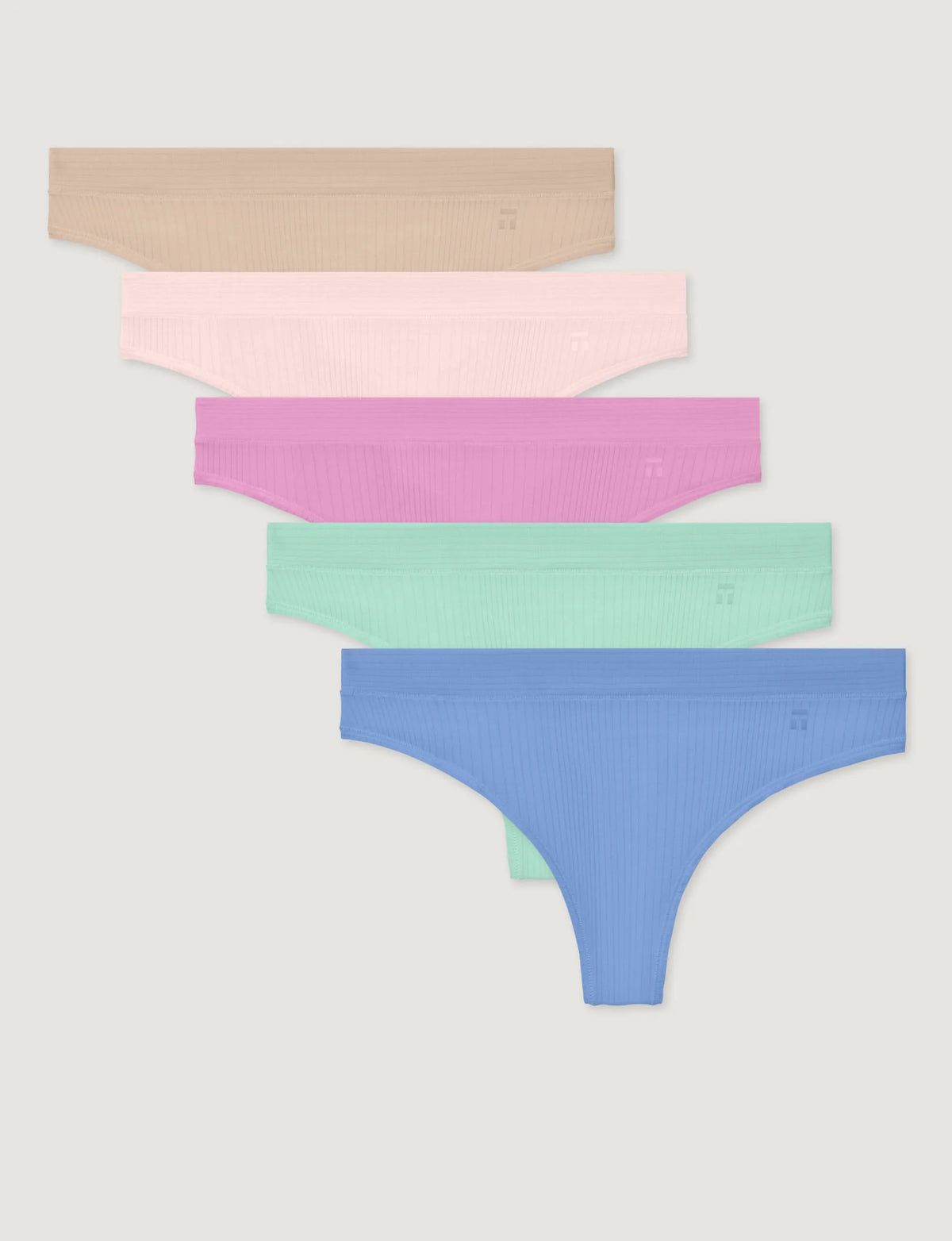 Women's Second Skin Luxe Rib Thong (5-Pack)