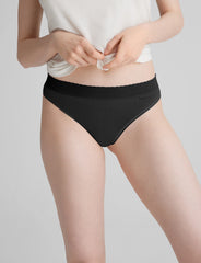 Women's Second Skin Thong, Lace Waist
