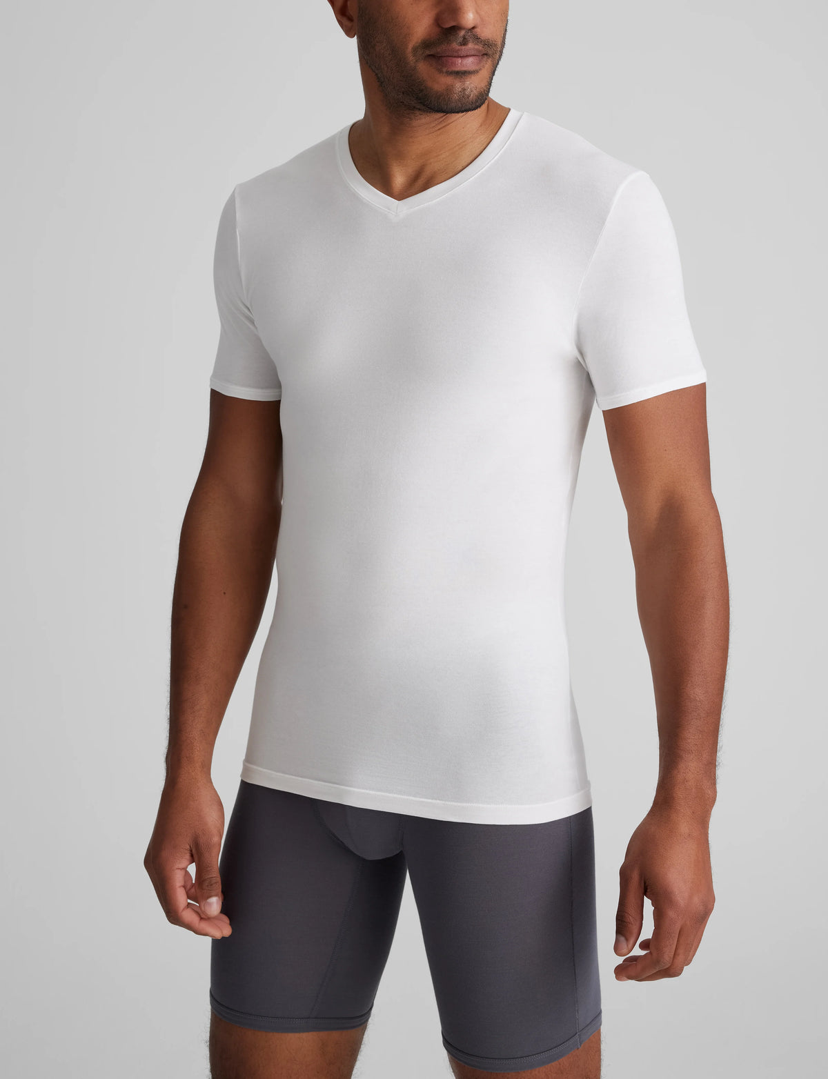 Cool Cotton High V-Neck Stay-Tucked Undershirt