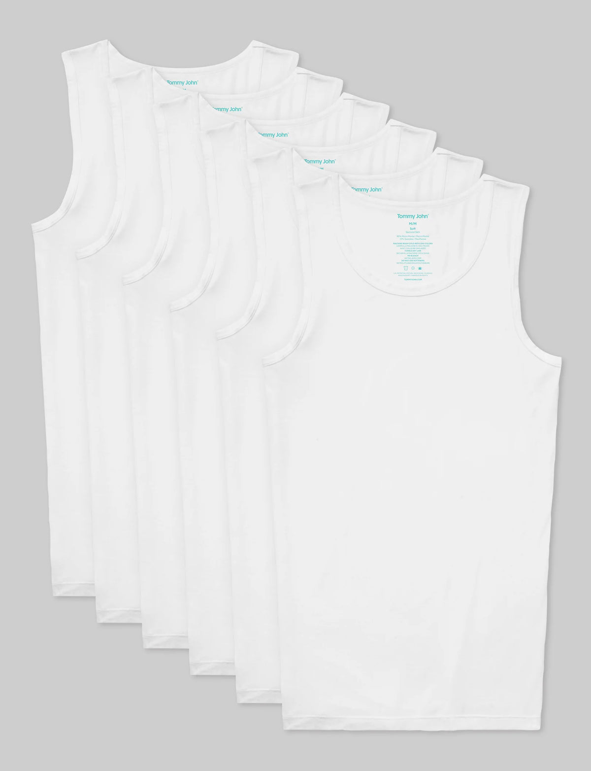 Second Skin Tank Stay-Tucked Undershirt (6-Pack)