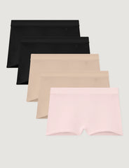 Women's Second Skin Luxe Rib Boyshort (5-Pack)